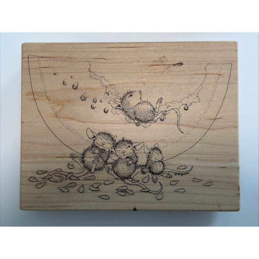 House Mouse Stampa Rosa Rubber Stamp Mellow Melon Watermelon Seeds Summer